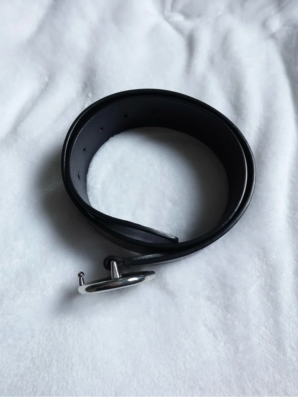 Rebecca Minkoff Black Polished Silver 38 mm Belt Women's Size XS